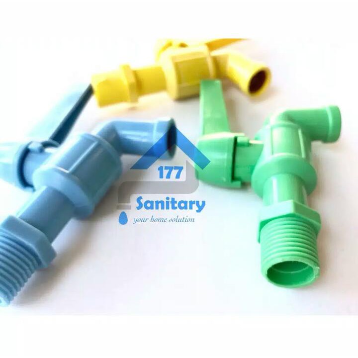 Kran Tembok Murah Warna LOTUS T Plastik - Keran Air Kran Taman Pvc Faucet Plastic F44