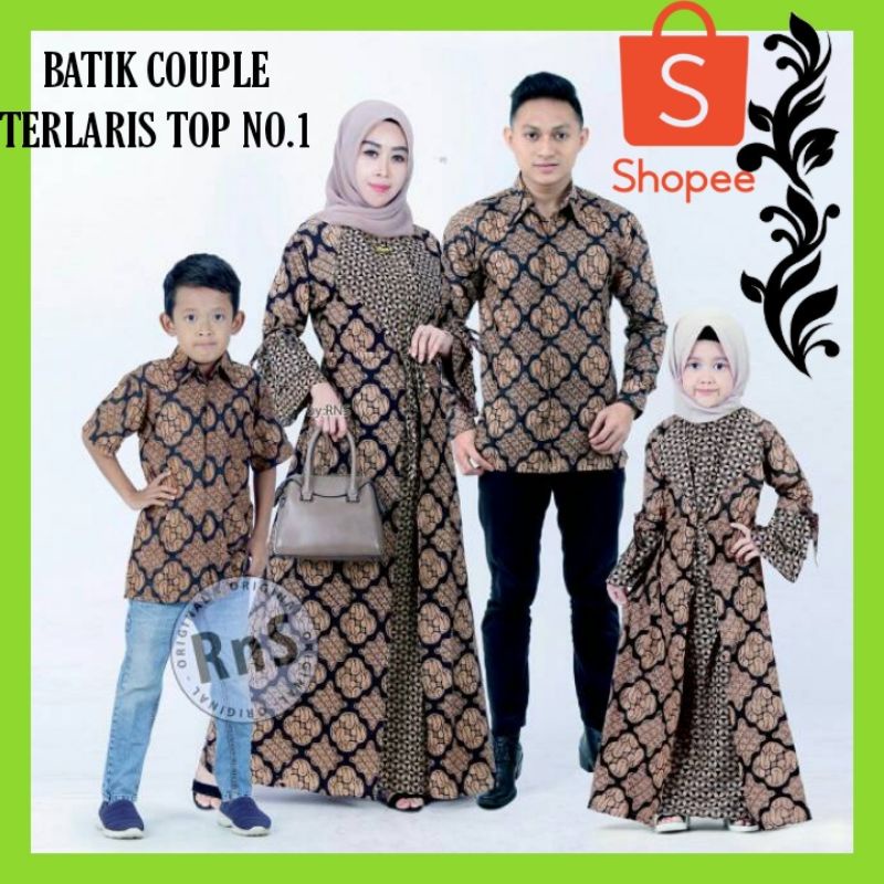 WOU BATIK COUPLE Busui Sibulan Family Model Gamis Adipati Keluarga Anak Cewek dan Cowok - KG053