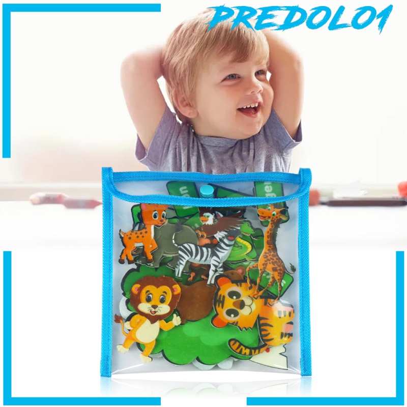 [PREDOLO1] Felt Puzzle Forest Zoo Learning Montessori Imagination Toy