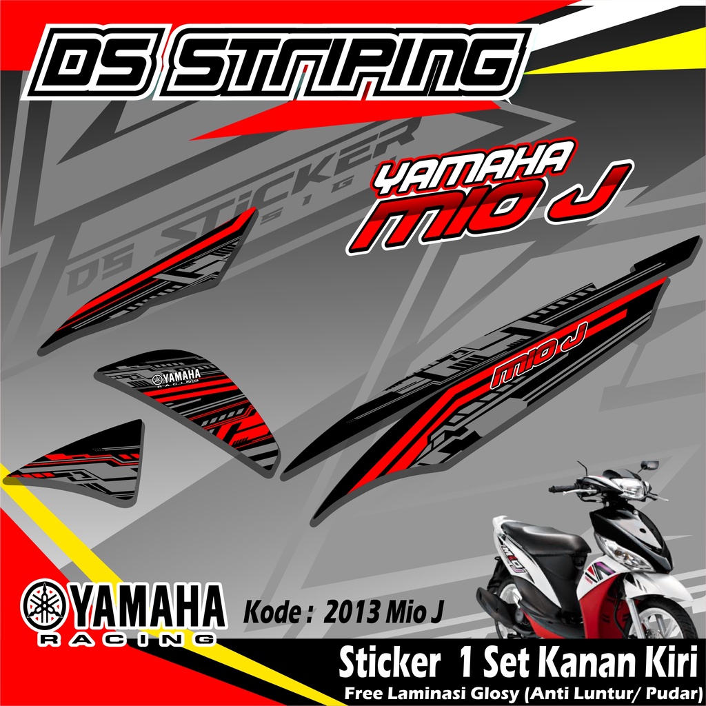 2013 Striping Stiker Mio J List Variasi Sticker Custom Motif Simpel