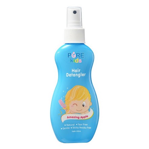 Pure Kids Hair Detangler Amazing Apple Biru 200ml