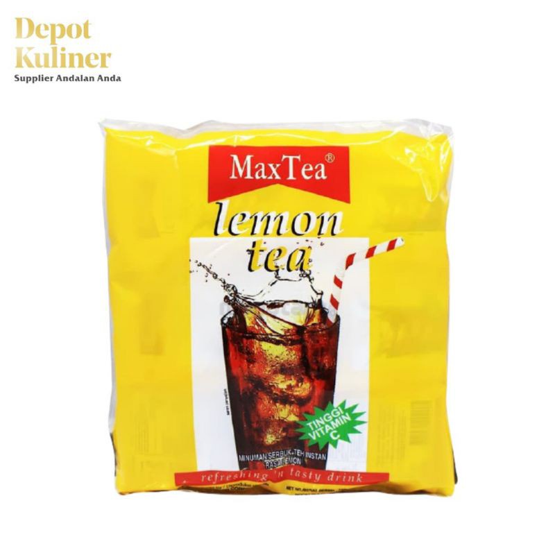 Max Tea Lemon Tea Isi 30 Sachet Maxtea Teh Instan Rasa Lemon 25GR