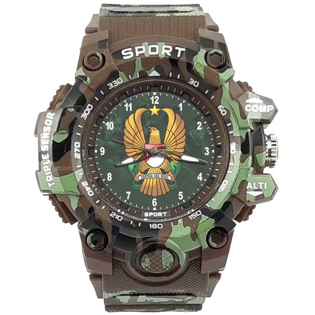 {Istimewa} Jam Tangan TENTARA NASIONAL INDONESIA (AD) -Coklat Army Water Resistant