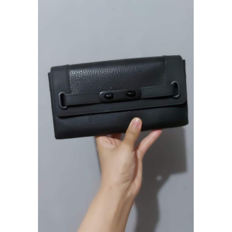 Coach Swagger Black Matte Wallet