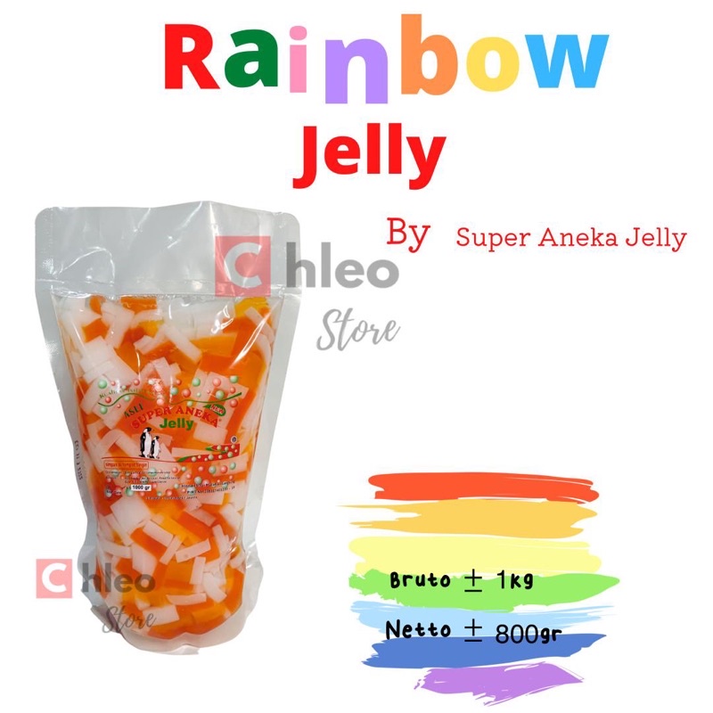 

rainbow jelly merk “ super aneka jelly” free packing