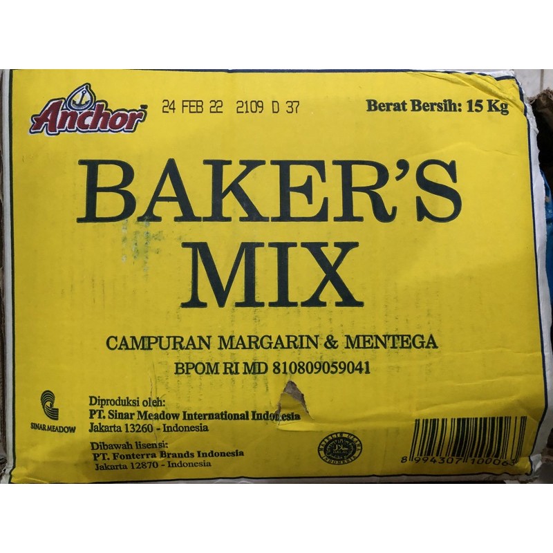 BAKERS MIX ANCHOR 250 GR REPACK BLENDS BUTTER MARGARINE baker baker’s mix mentega margarin bakermix