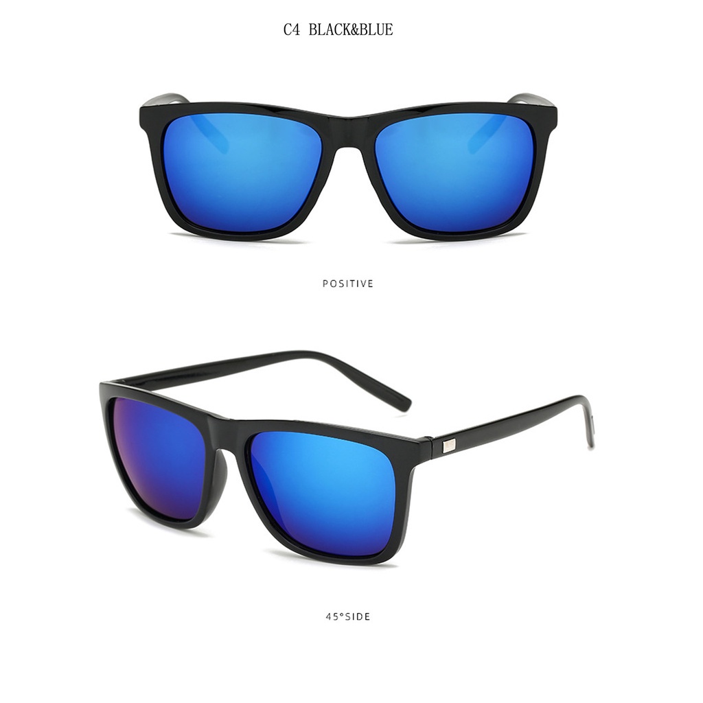 Kacamata Hitam Pria Model Reflektif Warna-Warni Untuk Musim Panas