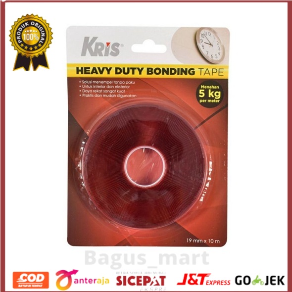 

Kris Isolasi Heavy Duty 1,9 Cm X 10 M/double tape super rekat/double tape terbaru