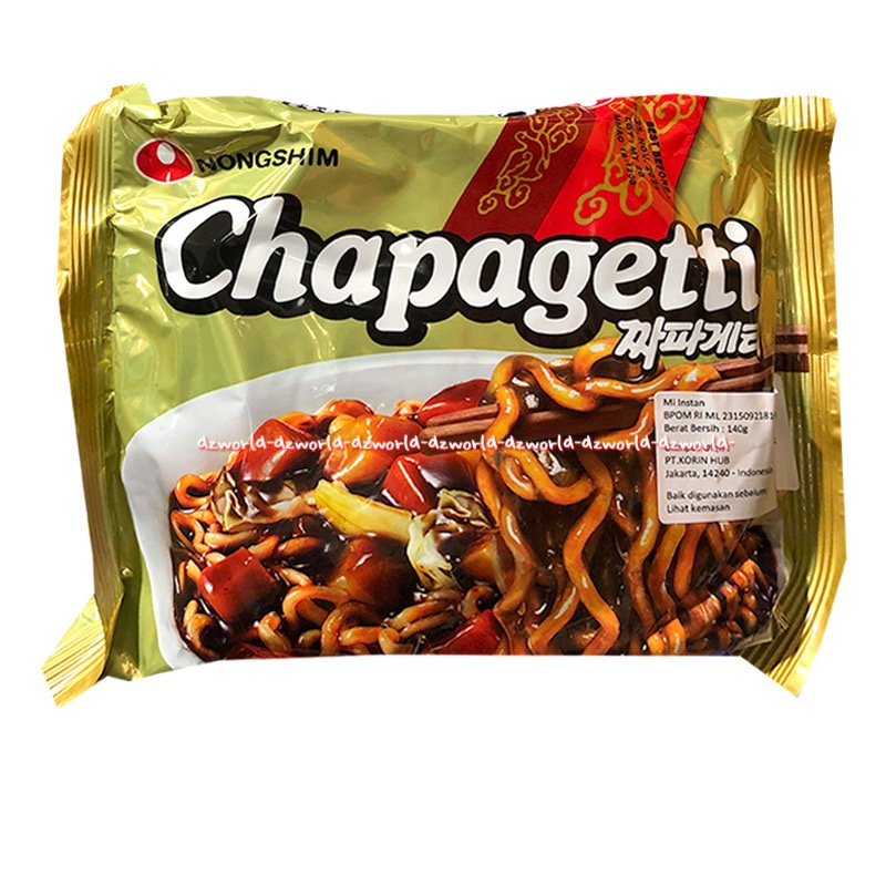 Nongshim Chapagetti 40gr Mie Instan Korea Halal Nongsim Capageti Korean Noodle Mi