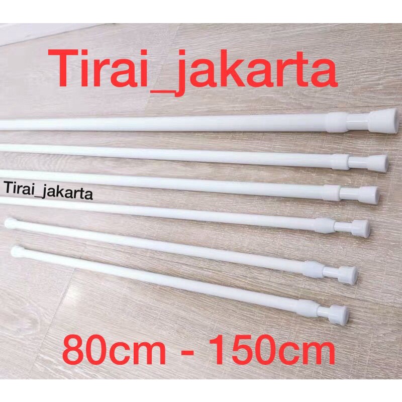 Tiang Gorden Fleksibel 80-150cm/Tiang pintu/tiang tanpa payung/tiang jendela/tiang kamar mandi/tongkat horden/ tongkat gorden/ tongkat kolong dapur/ tongkat fleksibel/ tongkat tirai/ tongkat ajaib/ pipa ajaib/ tiang tirai/ tongkat pipa