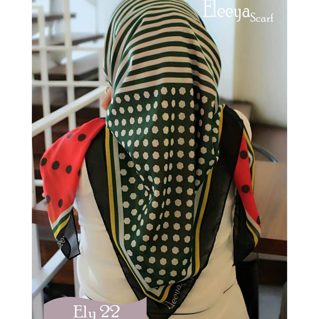 HIJAB SEGIEMPAT MOTIF PRINTING II Eleeya Scarf ELY 22