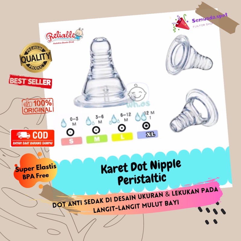 Nipple Dot Peristaltic Reliable Dot Bayi Dot Baby Dot Botol Susu Dot Susu Bayi