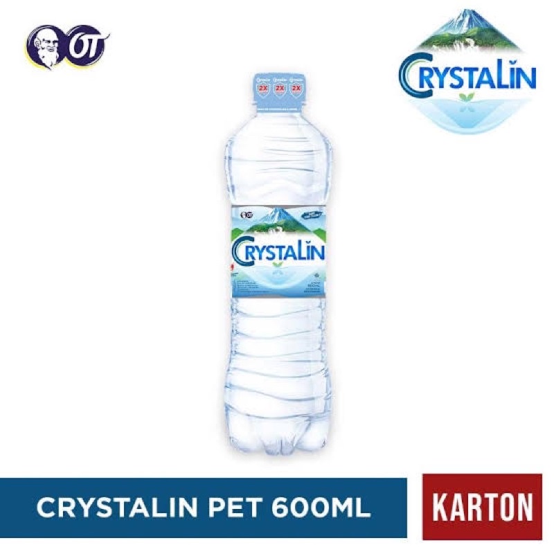 

Crystaline Air Mineral 600ml 1 dus isi 24 botol