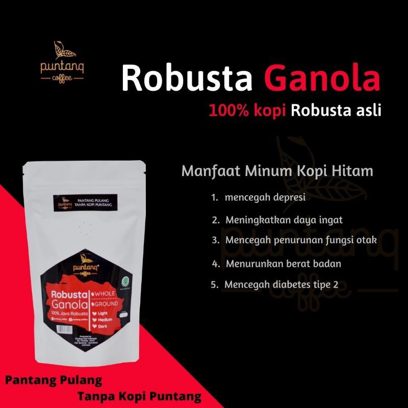 

Kopi Robusta Ganola Puntang Coffee 100g