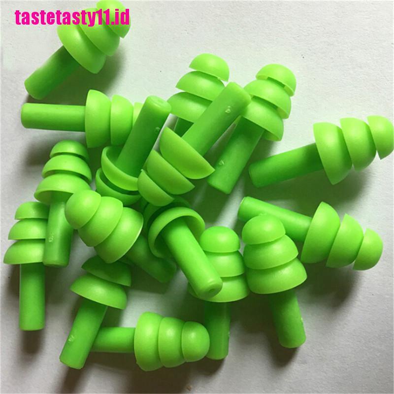 20 Pcs Ear Plugs Bahan Silikon Anti Bising Untuk Mendengkur