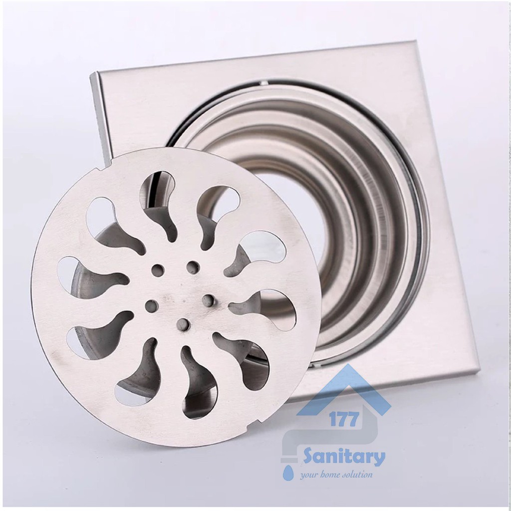 Saringan got stainless murah B-floor drain lubang air saringan pembuangan air kamar mandi stenlis drainer strainer anti kecoa tikus/P8