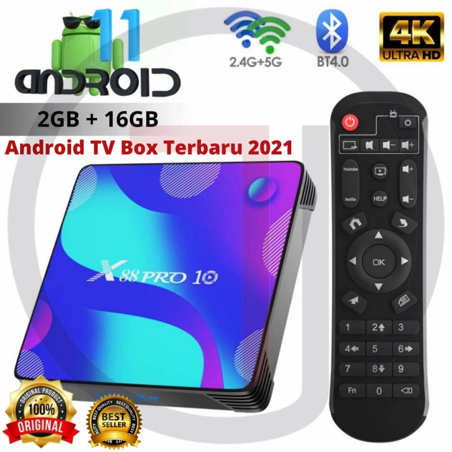 X88 Pro 10 Android Tv Box RK3318 VERSI Android 11