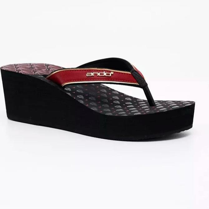 Siap Kirim.. Sandal Jepit Wedges Ando Dealova Wanita Terbaru 2022