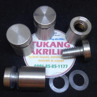 Baut Akrilik Pen Iklan 19x30 dia 1,9cm tinggi 3cm signboard akrilik