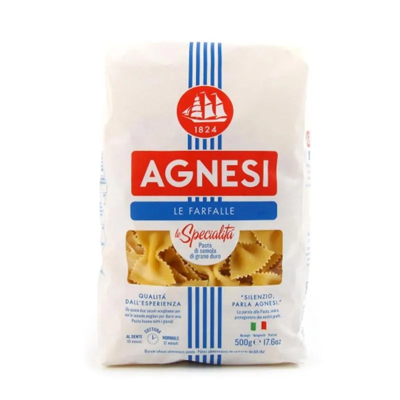 Agnesi Farfalle Pasta 500 G Gr Gram