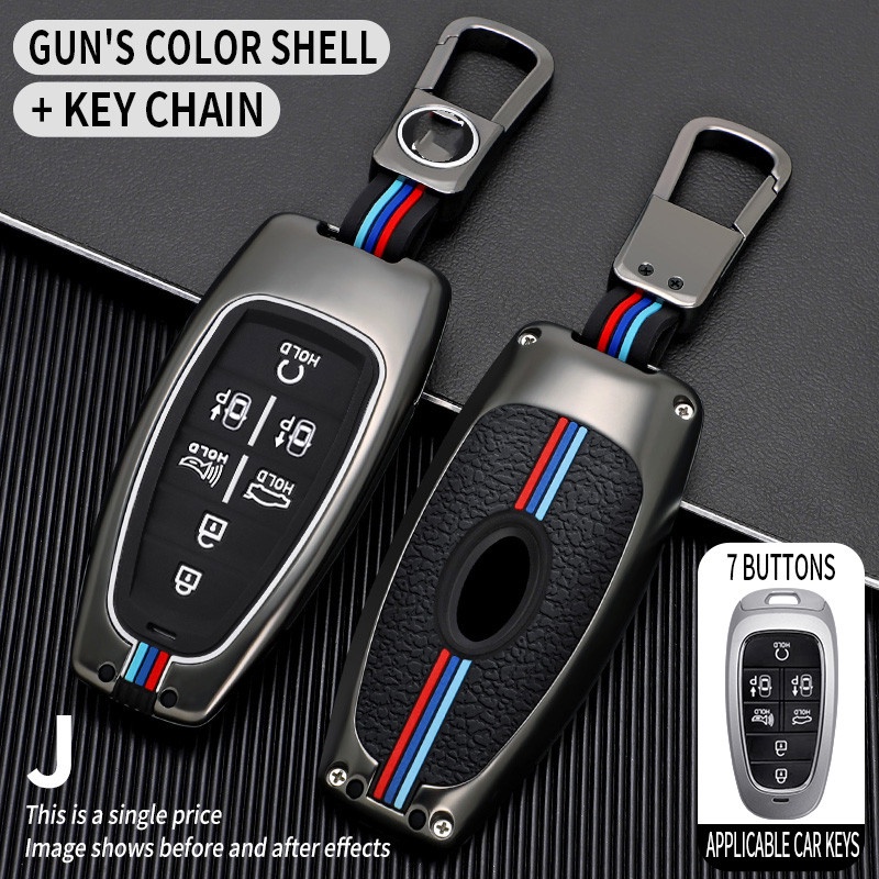 Case Kunci Mobil Untuk Hyundai Solaris Sonata Hybrid NEXO NX4 Grand Santa Fe Tucson 2020 2021