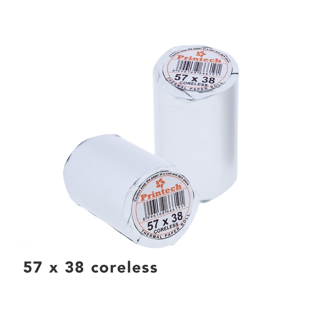 

PRINTECH Kertas Thermal Kasir 57x38 Coreless 10 Roll 03005-2