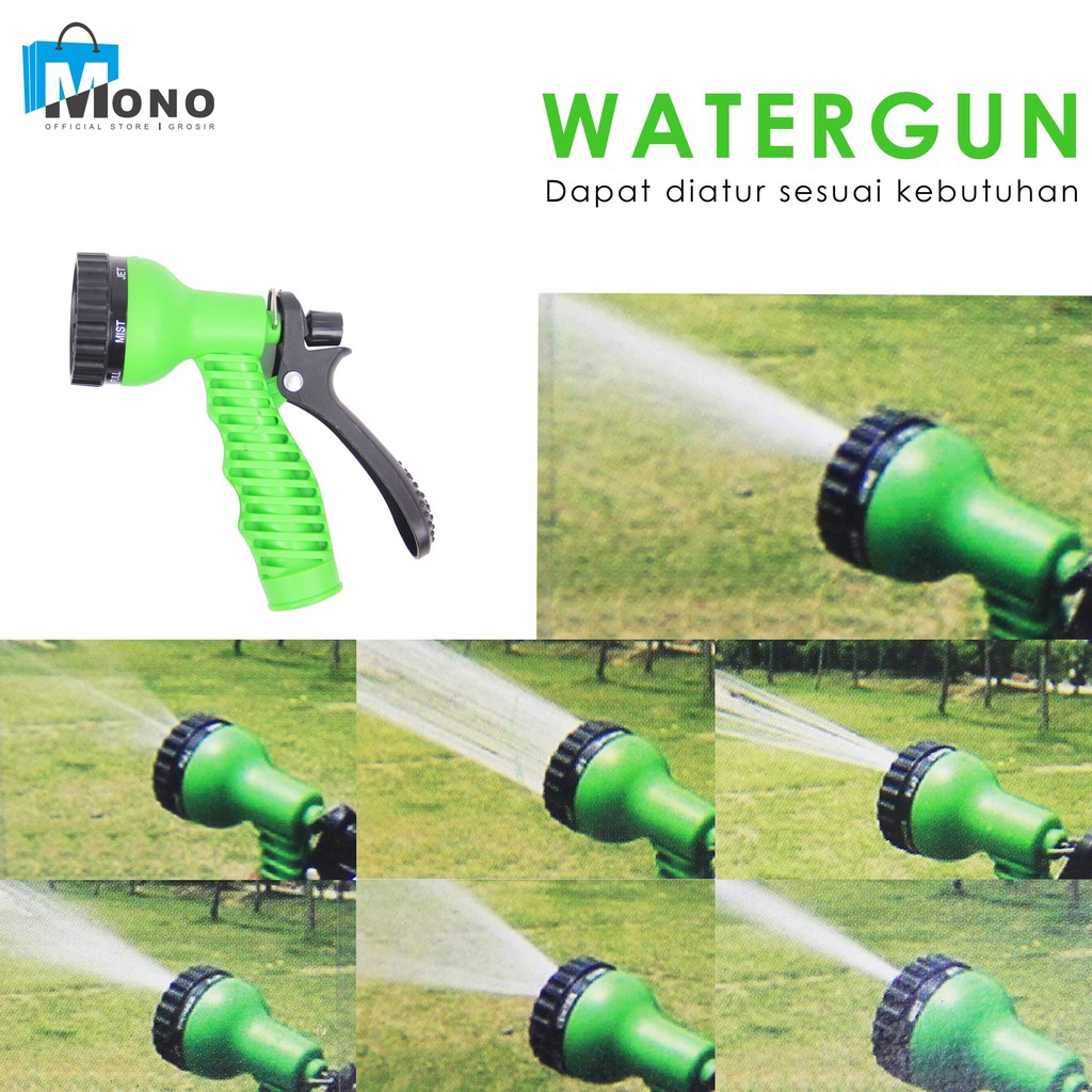 SEMPROTAN AIR NOZZLE SPRAY JET / ALAT PENYIRAM TANAMAN KERAN SEMPROT CUCI MOTOR / WATERGUN 7 FUNGSI