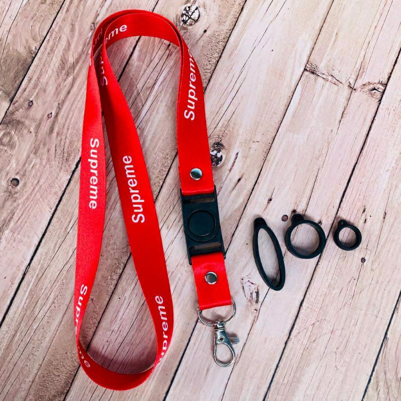 

lanyard SUPREME gantungan kunci DISTRO / tali lanyard gantungan leher id card name tag kartu nama