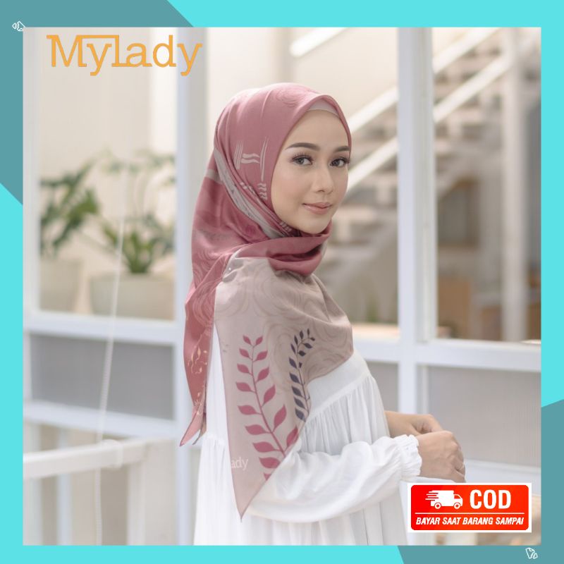Kerudung MyLady Motif Paula Hijab Segiempat Original My Lady