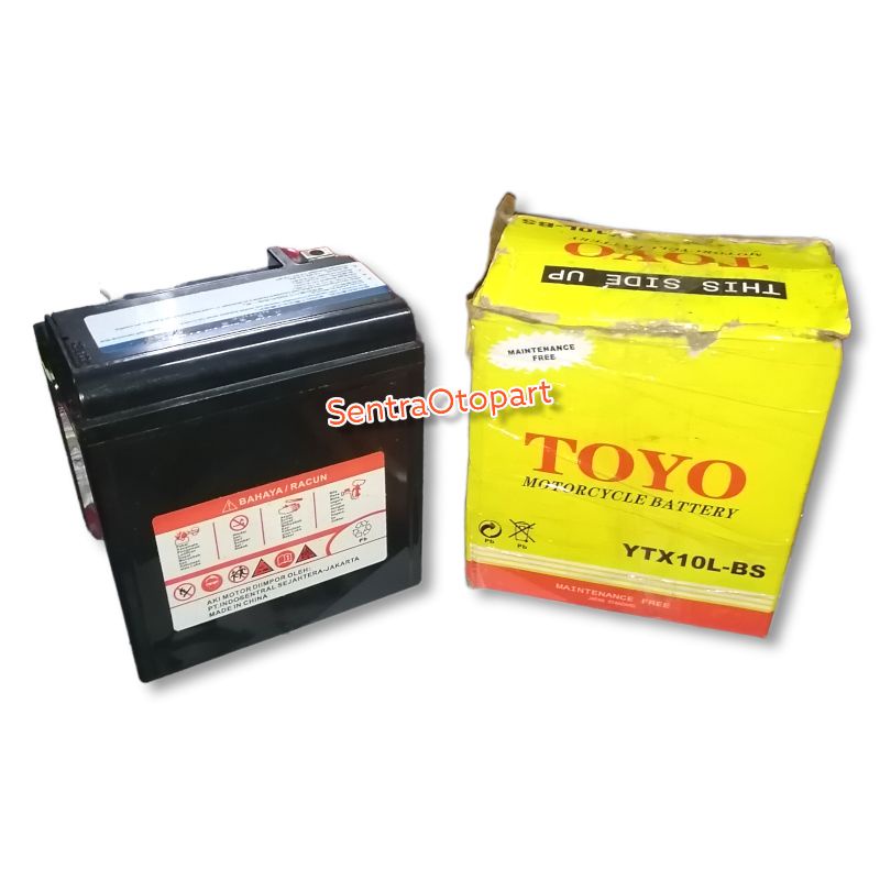 Accu aki kering ytx10l-bs binter merzy vespa thunder 125 toyo