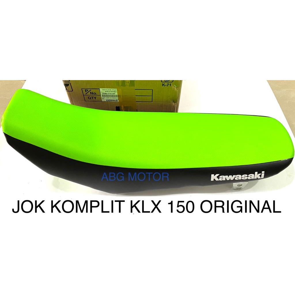 JOK SADEL KOMPLIT KAWASAKI KLX 150 WARNA HIJAU ORIGINAL ASLI