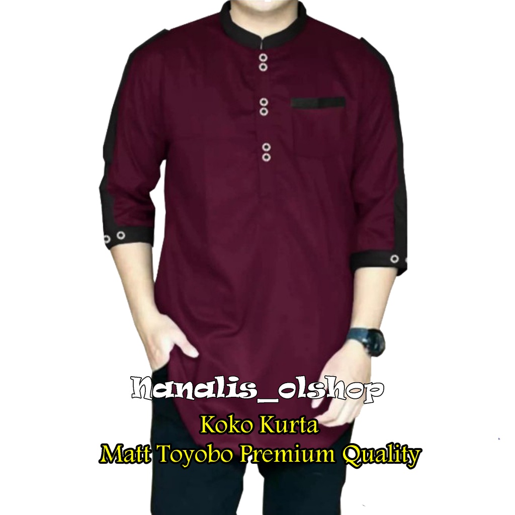 PIK - Koko Kurta Zaka Dewasa 3per4 S, M, L , XL, XXL, 3XL / Baju Koko Pria Jumbo/ Baju Muslim Pria/ Koko Murah