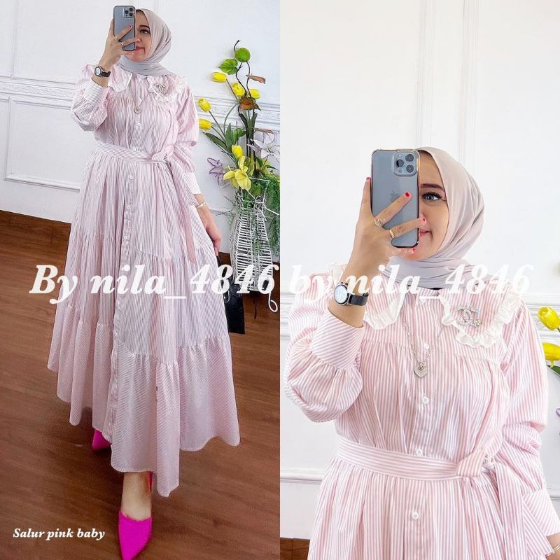 NEW!! MAXI DRESS SALUR /GAMIS SALUR/MAXI DRESS MOTIF SALUR