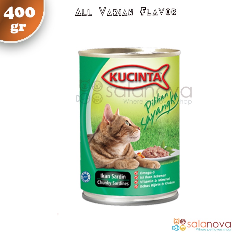 Kucinta Kaleng 400gr Makanan Kucing Basah