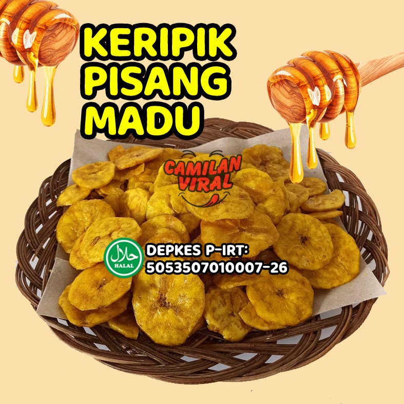 

☑️ (HALAL - IZIN DINKES PIRT - 50 GRAM) KKERIPIK PISANG MADU - KERIPIK PISANG - BANANA CHIPS - PISANG COKLAT - CEMILAN - CEMILAN KILOAN - PAKET USAHA - CAMILAN KILOAN - SNACK VIRAL - CEMILAN VIRAL BY CAMILAN VIRAL