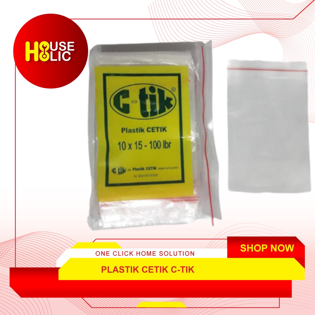 Plastik Ctik / Plastik Cetik 10 x 15 cm Set Isi 100 Pcs / Plastik Klip