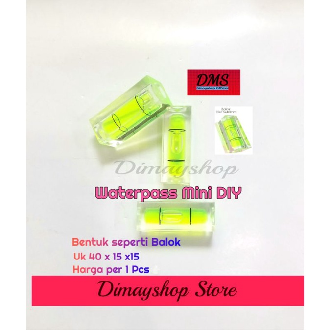 Waterpass Mini DIY model balok uk 40x15x15 presisi