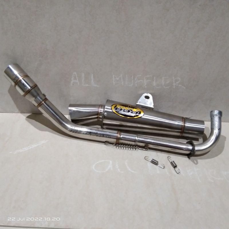 knalpot fulset bss segi enam terompet untuk motor bebek Supra x Vega r zr smash Shogun Jupiter z