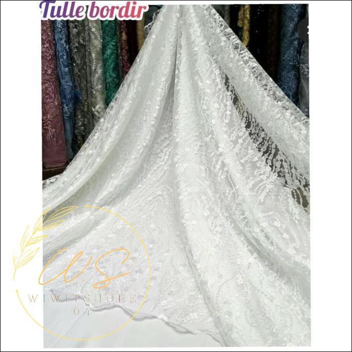 Bahan Kebaya Brokat Kain Brokat Tile Tulle Prada Kain Tile Payet Bw Shopee Indonesia