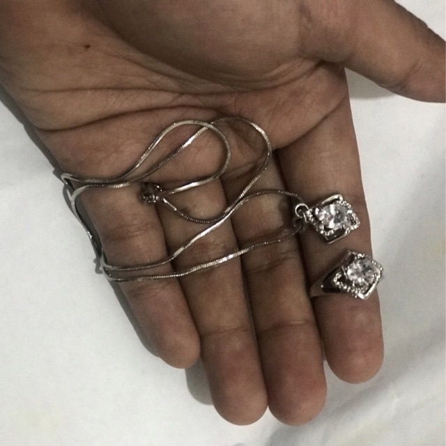 Gelang + Cincin wanita platinum anti karat Asli 100% produk ifa / aksesori wanita murah cod