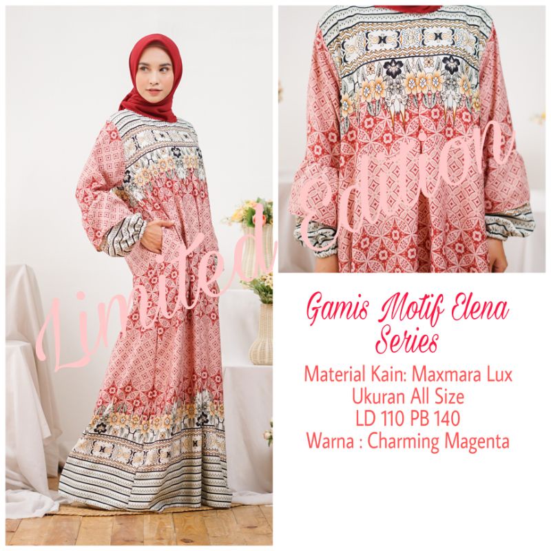 Gamis Dress Maxmara Motif Elena Series Limited Edition