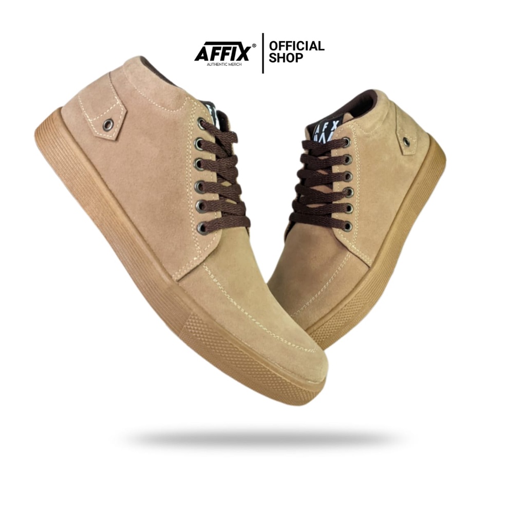 Affix Authentic Merch | Sepatu Sneakers Boots Pria Terbaru Brand Lokal Original AFX 005 | Warna Crea