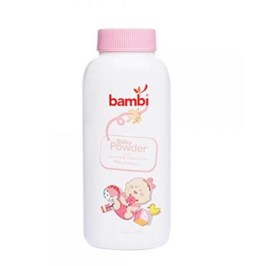 Bambi Baby Powder Milky Powdery Pink 100g 7512