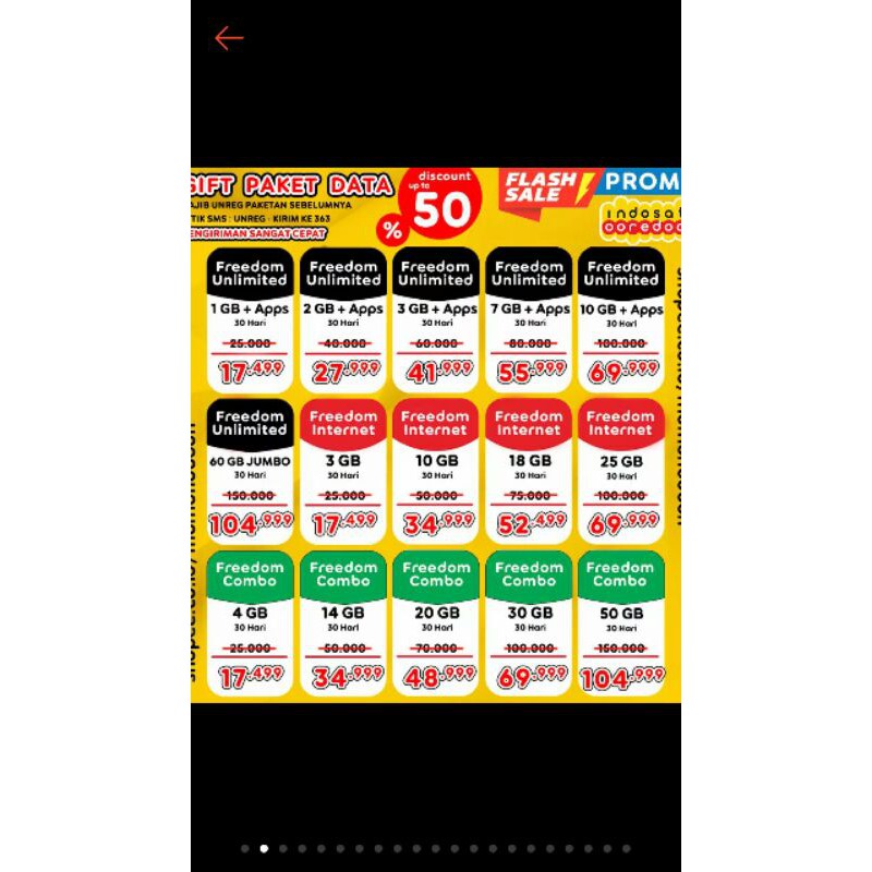 (Promo) Kuota Indosat Ooeredoo Kuota Inject Unlimited