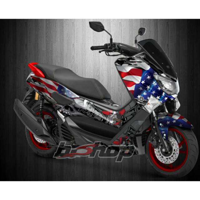 stiker Decal motor yamaha nmax motif thailand simple