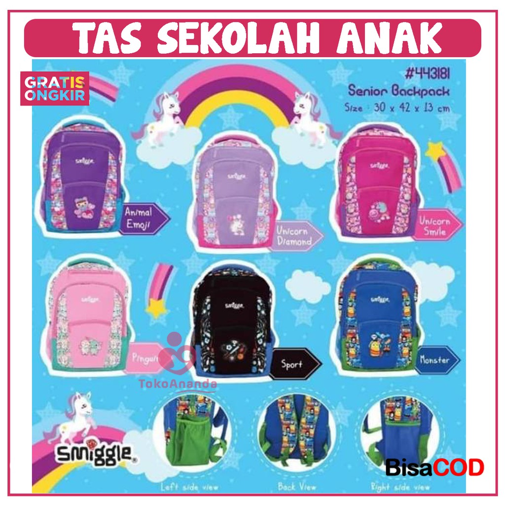 TAS SEKOLAH ANAK / TAS RANSEL ANAK SMIGGLE / TAS ANAK / TAS RANSEL ANAK / TAS ANAK ANAK