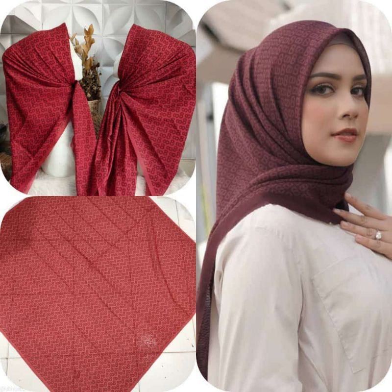 Hijab motif buttonscarves / branded kw segiempat