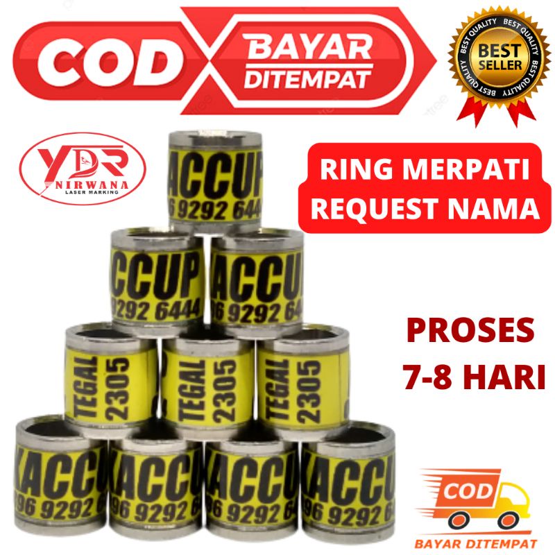 RING MERPATI BAJA RODA TINGGI RING DARA RING NURI GELANG MERPATI GELANG DARA