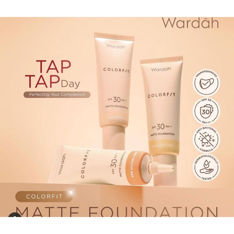 Wardah Colorfit Matte Foundation Spf 30 PA +++ 25ML