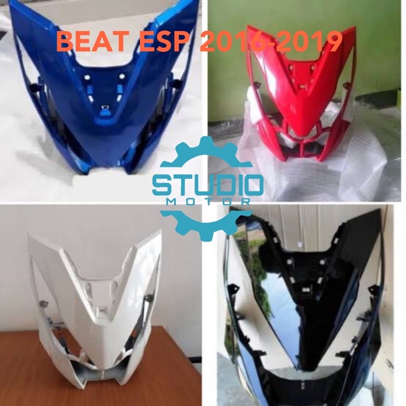 Cover Panel Tameng Dada Depan Honda Beat New ESP Eco Beat Street K81 Hitam Putih Biru Merah 2016 2017 2018 2019 Merek WIN